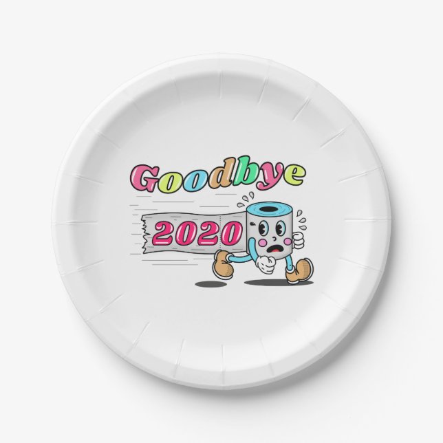 Goodbye 2020 - It’s finally over Paper Plate (Front)
