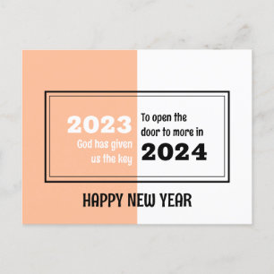 Goodbye 2023 Hello 2024 Happy New Year Postcard