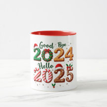 Goodbye 2024, Hello 2025 - Festive New Year Mugs