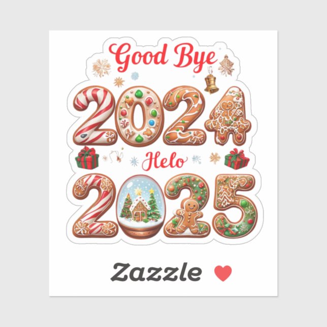 Goodbye 2024 Hello 2025 Happy New Year Design (Sheet)