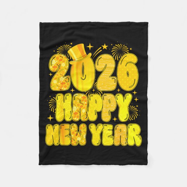 Goodbye 2025 Happy New Year 2026 Women Girl Kids  Fleece Blanket (Front)