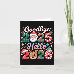 Goodbye 2025 Hello 2026 Christmas New Year Gift  Card
