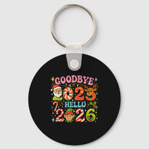 Goodbye 2025 Hello 2026 Cute Christmas New Year  Key Ring