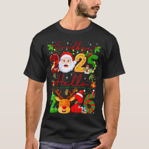 Goodbye 2025 Hello 2026 Happy New Year Christmas F T-Shirt