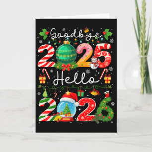 Goodbye 2025 Hello 2026 Happy New Year Christmas P Card