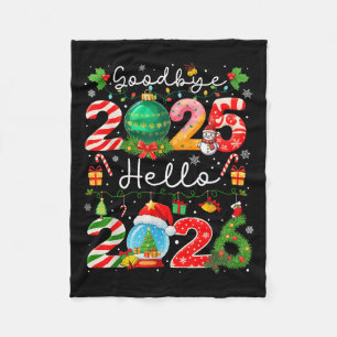 Goodbye 2025 Hello 2026 Happy New Year Christmas P Fleece Blanket