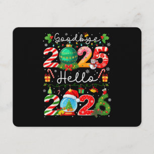 Goodbye 2025 Hello 2026 Happy New Year Christmas P Invitation