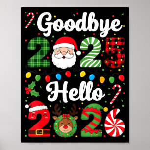 Goodbye 2025 Hello 2026 Happy New Year Countdown P Poster