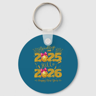 Goodbye 2025 Hello 2026 Happy New Year's Eve  Key Ring