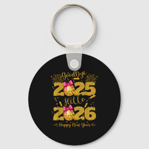 Goodbye 2025 Hello 2026 Happy New Year's Eve  Key Ring