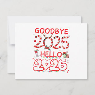 Goodbye 2025 Hello 2026 Merry Christmas Happy New  Save The Date