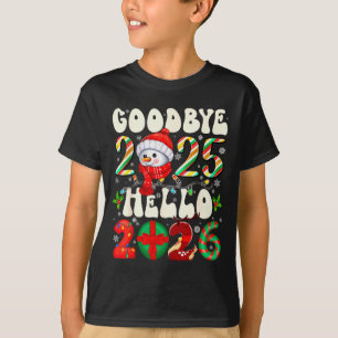 Goodbye 2025 Hello 2026 Merry Christmas Happy New T-Shirt