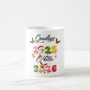 Goodbye 2025 Hello 2026 New Year Design Coffee Mug