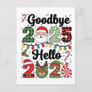 Goodbye 2025 Hello 2026 New Year Resolution   Postcard