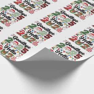 Goodbye 2025 Hello 2026 New Year Resolution   Wrapping Paper