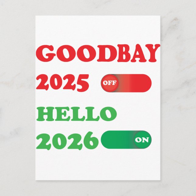 Goodbye 2025 Hello 2026 Toggle Card Design (Front)