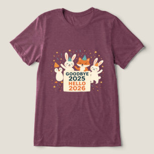 Goodbye 2025 Hello 2026 Unisex Holiday T-Shirt Tri-Blend Shirt