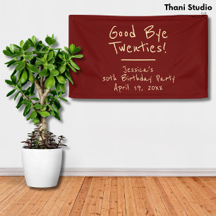 Goodbye 20s Feminine Minimalist Modern Typography Banner