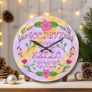 GOODBYE 20XX HELLO 20XX LARGE CLOCK
