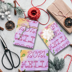 GOODBYE 20XX HELLO 20XX WRAPPING PAPER SHEET