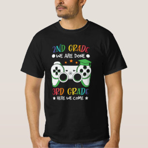 Goodbye 2nd Grade Hello 3rd Grade Gamer Kids Gift T-Shirt