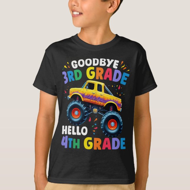 Goodbye 3rd Grade Graduation Monster Truck  T-Shirt (Front)