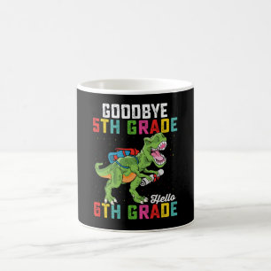 Goodbye 5th Grade Hello 6th Grade T Rex Dinosaur Coffee Mug