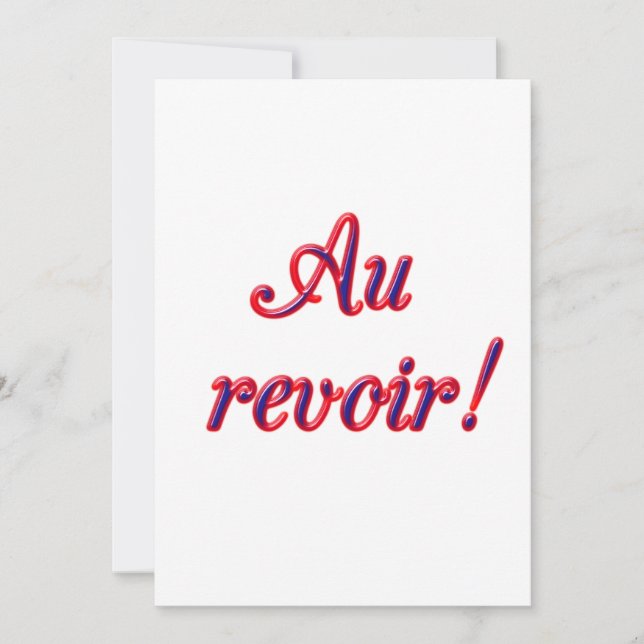 Goodbye card (Front)