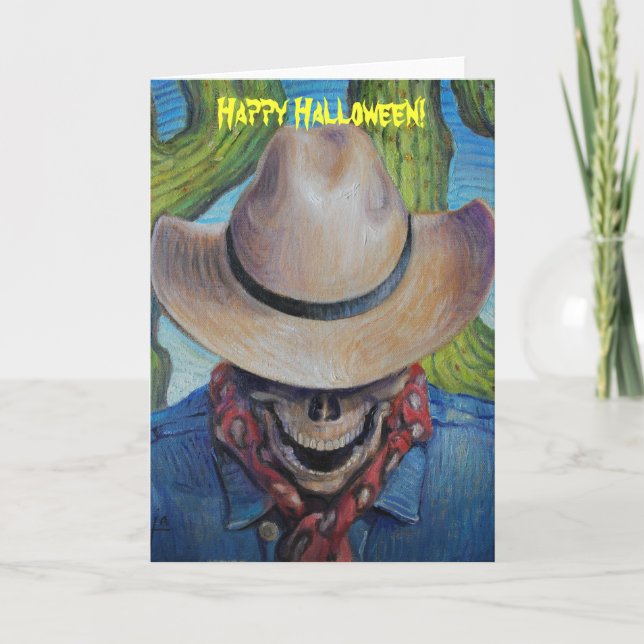 Goodbye Cowboy Halloween Card (Front)