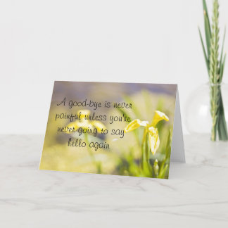 Goodbye daffodil greetingcard card