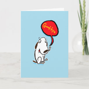 Goodbye dog saying we're going to miss you. card