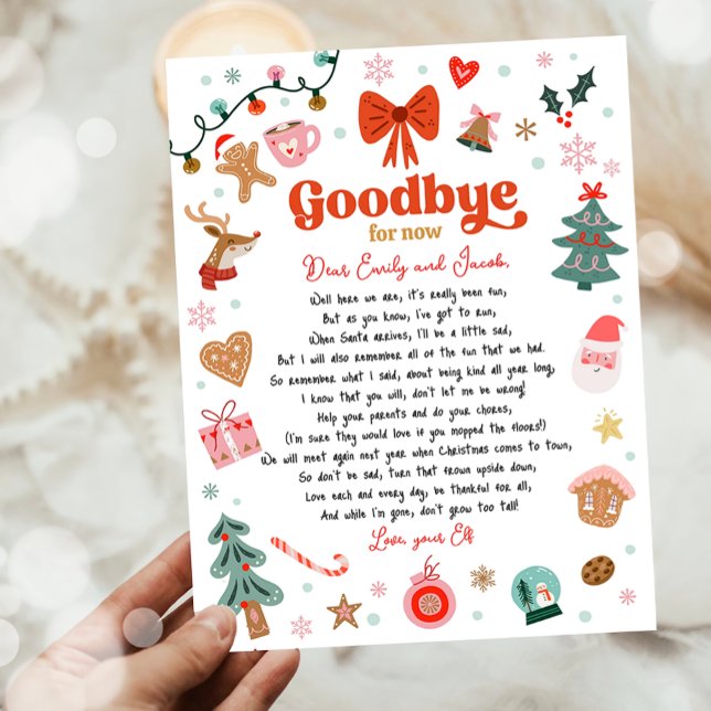 Goodbye For Now From You Elf Christmas Letter (Creator Uploaded)