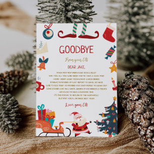 Goodbye from Elf Christmas Letter  Invitation