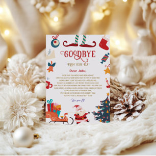 Goodbye from Elf Christmas Letter  Invitation