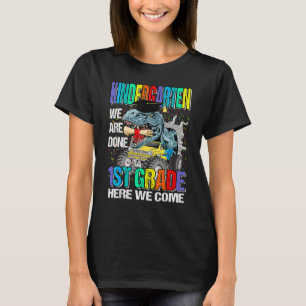Goodbye Kindergarten Graduation Dinosaur Hello 1st T-Shirt