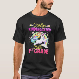 Goodbye Kindergarten Hello 1st Grade Unicorn Girls T-Shirt