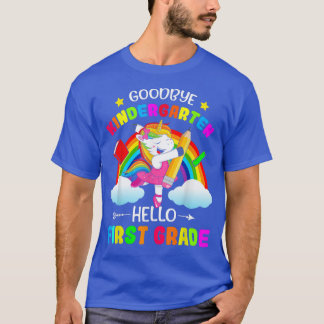 Goodbye Kindergarten Hello 1st Grade Unicorn Girls T-Shirt