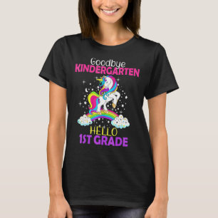Goodbye Kindergarten Hello 1st Grade Unicorn Girls T-Shirt
