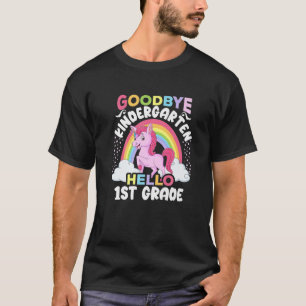 Goodbye Kindergarten Hello 1St Grade Unicorn Kids T-Shirt