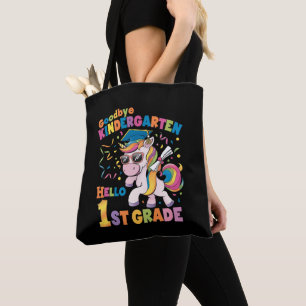 Goodbye Kindergarten Hello 1st Grade Unicorn Tote Bag