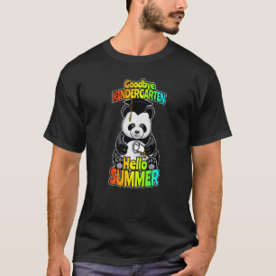 Goodbye Kindergarten Hello Summer Happy Panda Bea T-Shirt