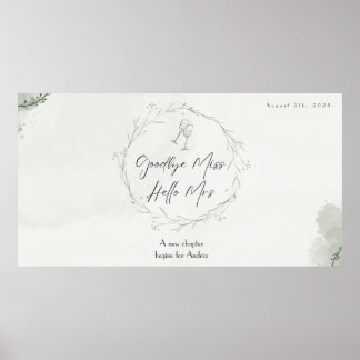 Goodbye Miss, Hello Mrs | Bridal Shower Poster