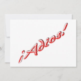 Goodbye party invitation, Spanish Invitation