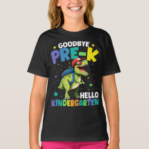  Goodbye Pre-k graduation Dinosaur T rex  T-Shirt