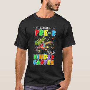 Goodbye Pre-K Hello Kindergarten Dinosaur Back To T-Shirt