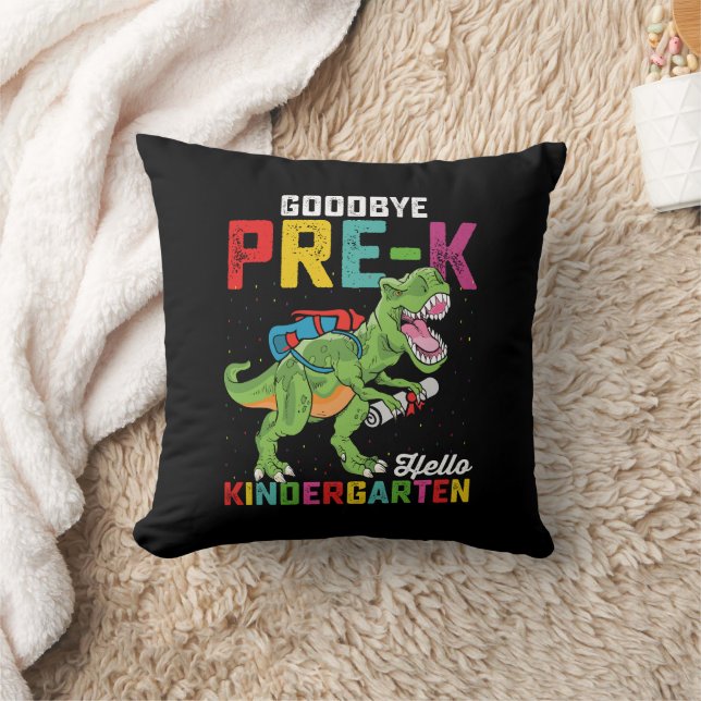 Goodbye Pre K Hello Kindergarten T Rex School Cushion (Blanket)