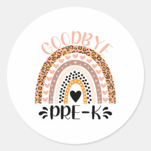 Goodbye Pre-k Pre-kindergarten Teacher Last Day Of Classic Round Sticker