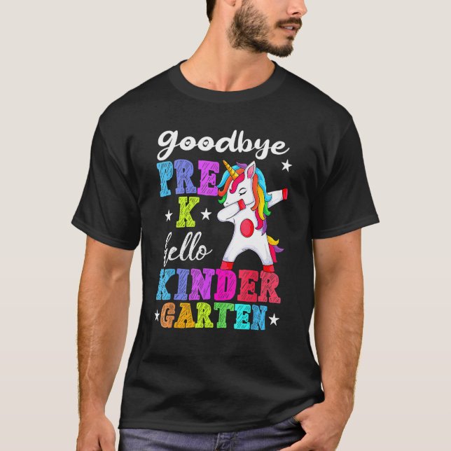 Goodbye Preschool Graduation Hello Kindergarten Pr T-Shirt (Front)