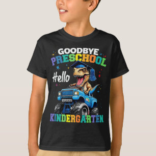 Goodbye Preschool Monster Truck T rex Graduation  T-Shirt