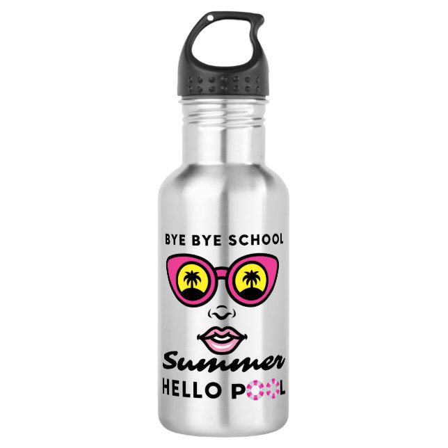 Goodbye School Hello Summer Pool   532 Ml Water Bottle (Front)